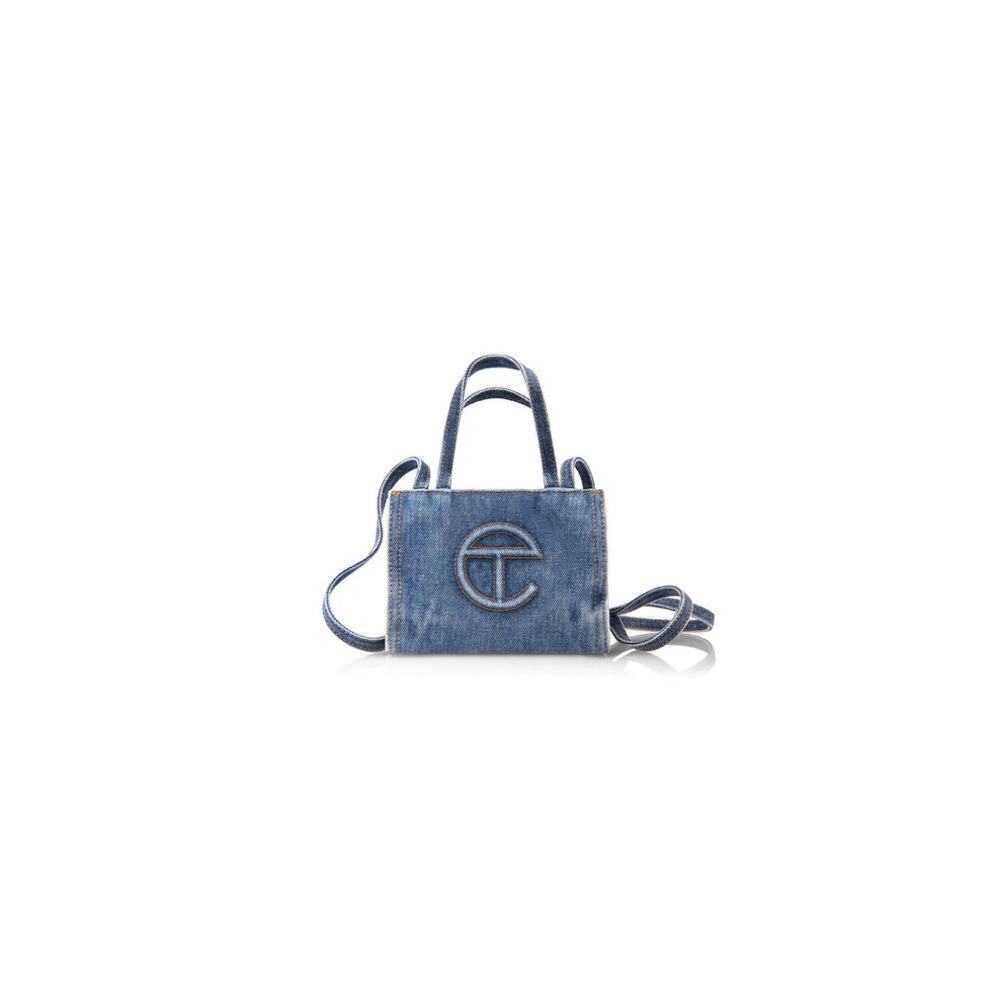 Telfar Small Denim Shopper blue